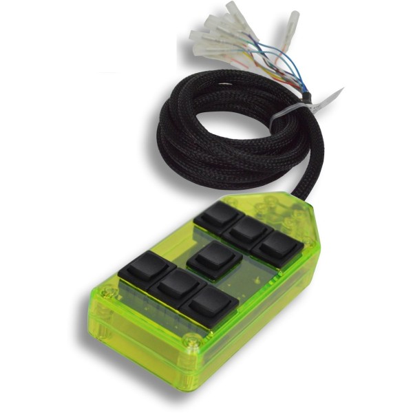 Green 7-Switch Rocker Switch Box Green 7-Switch Rocker Switch Box