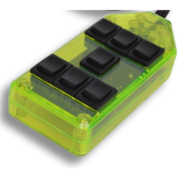 Green 7-Switch Rocker Switch Box Green 7-Switch Rocker Switch Box