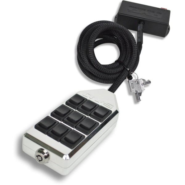 Chrome 9-Switch Rocker Switch Box Chrome 9-Switch Rocker Switch Box