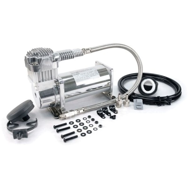 380C 200 PSI Chrome Compressor Kit (12V, 100% Duty @100 PSI, 55% Duty @200 PSI) 380C 200 PSI Chrome Compressor Kit (12V, 100% Duty @100 PSI, 55% Duty @200 PSI)