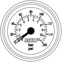 2" Dual Needle Gauge (Black Face, Illuminated, 160 PSI) 2" Dual Needle Gauge (Black Face, Illuminated, 160 PSI)